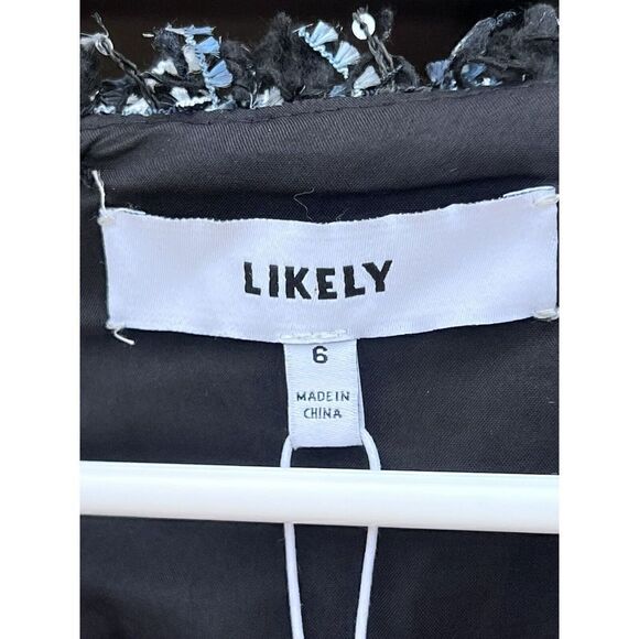 NWT Likely Alessandra Puff Sleeve Tweed Fit & Flare Womens Dress Size 6 - Picture 4 of 7